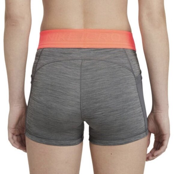 EUC Nike Pro 3 inch Training Shorts, Size Small, Grey/Orange - Picture 9 of 9